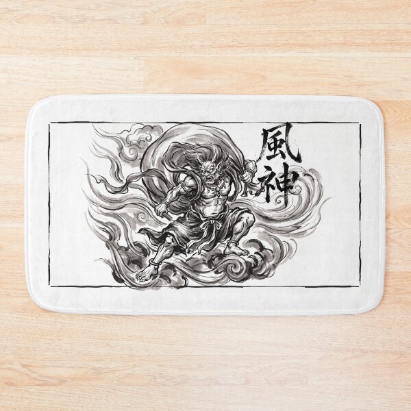 Item preview, Fujin Wind God Kanji Ink Art designed and sold by Kanjigraphy.