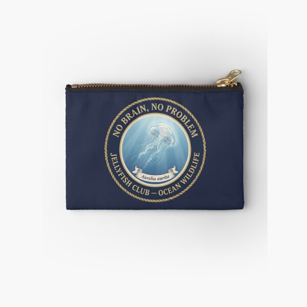 Item preview, Jellyfish No Brain No Problem Humor Badge designed and sold by CalmCapy Co.