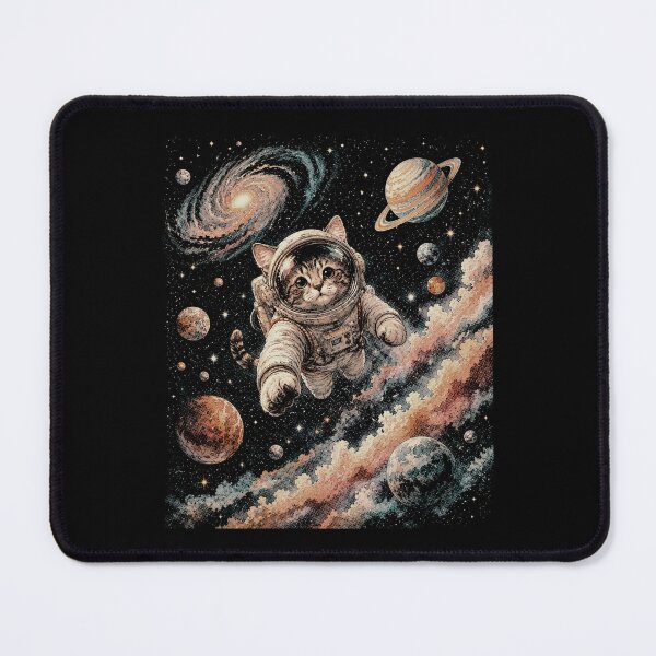 Item preview, Cosmic Cat Astronaut Galaxy Adventure | Colorful Space Fantasy Art designed and sold by SOUFIANE1991.