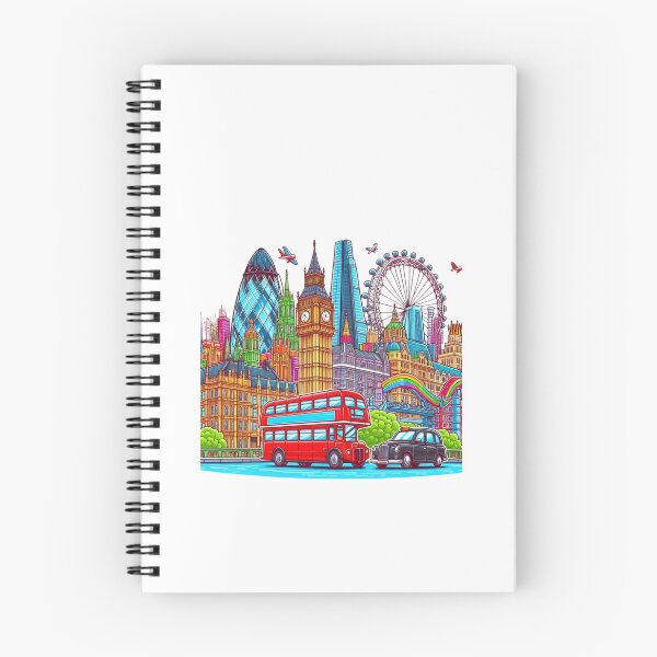 Item preview, London and London Eye  mixed cartoon style, double decker, Big Ben designed and sold by Coolparrotgirl.