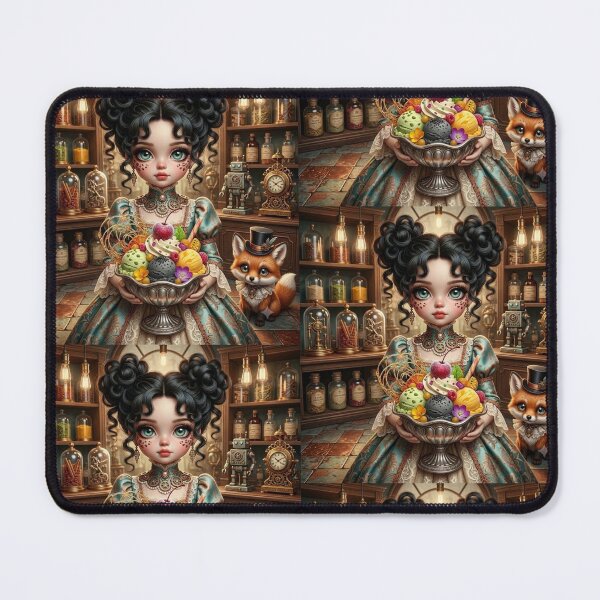 Item preview, 1890s Girl with Ice Cream and Fox. designed and sold by JoyNest = "The nest of joy".