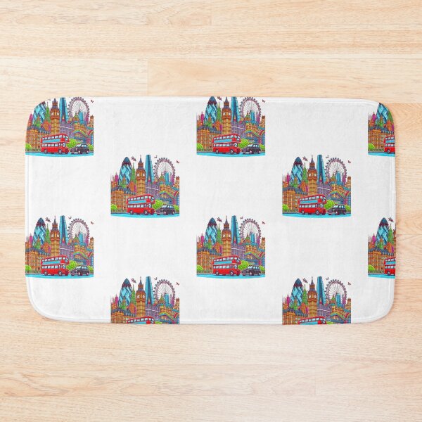 Item preview, London and London Eye  mixed cartoon style, double decker, Big Ben designed and sold by Coolparrotgirl.