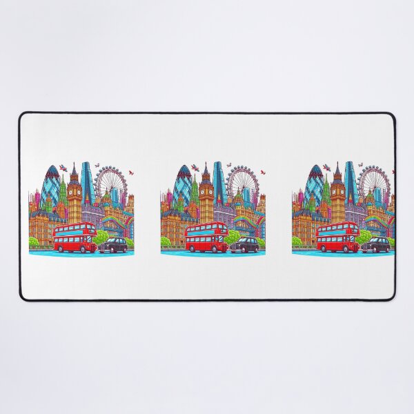 Item preview, London and London Eye mixed cartoon style, double decker, Big Ben designed and sold by Coolparrotgirl.