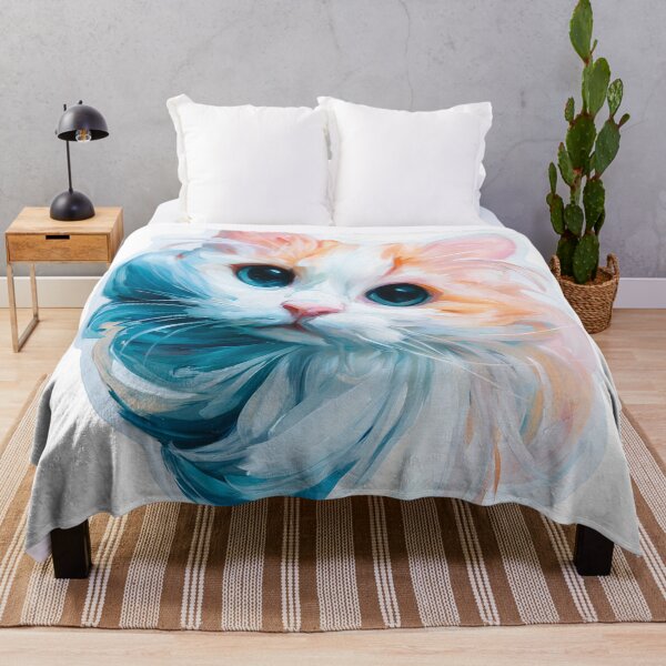 Item preview, Pastel Blue and Pink Cat Portrait designed and sold by JenniferMoren.