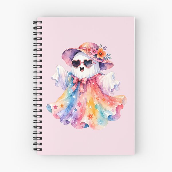 Item preview, Cute Rainbow Ghost in Floral Witch Hat designed and sold by trendspatterns.