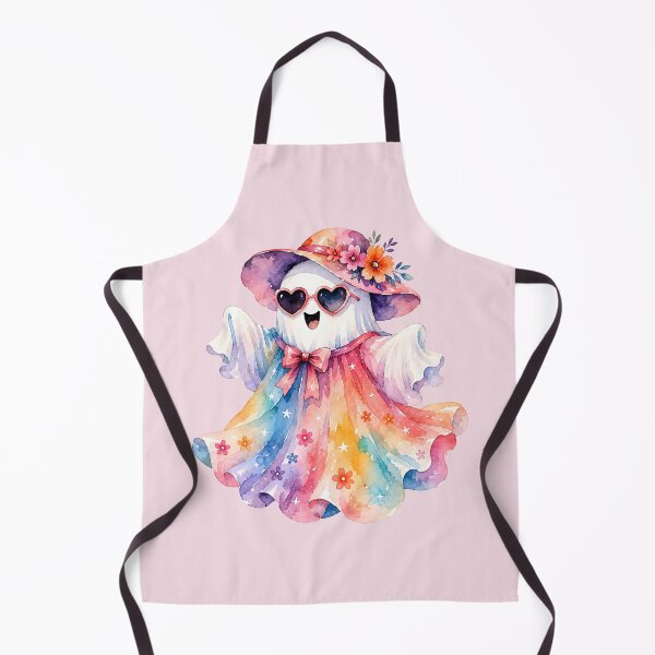 Item preview, Cute Rainbow Ghost in Floral Witch Hat designed and sold by trendspatterns.