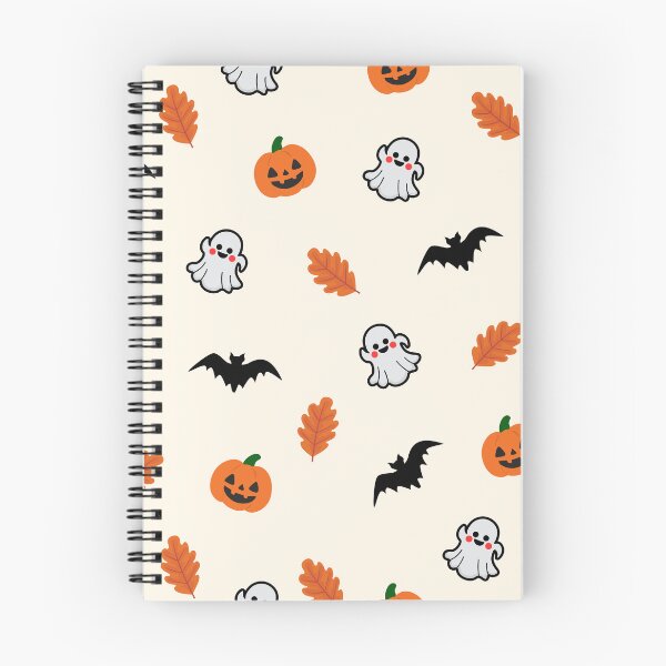 Item preview, Cute Halloween Pattern with Pumpkins, Ghosts, Bats & Autumn Leaves designed and sold by NUSUSDREAM.