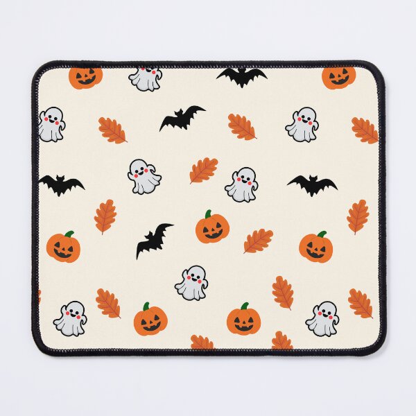 Item preview, Cute Halloween Pattern with Pumpkins, Ghosts, Bats & Autumn Leaves designed and sold by NUSUSDREAM.