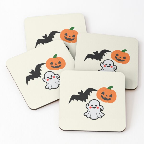 Item preview, Cute Halloween Pattern with Pumpkins, Ghosts, Bats & Autumn Leaves designed and sold by NUSUSDREAM.