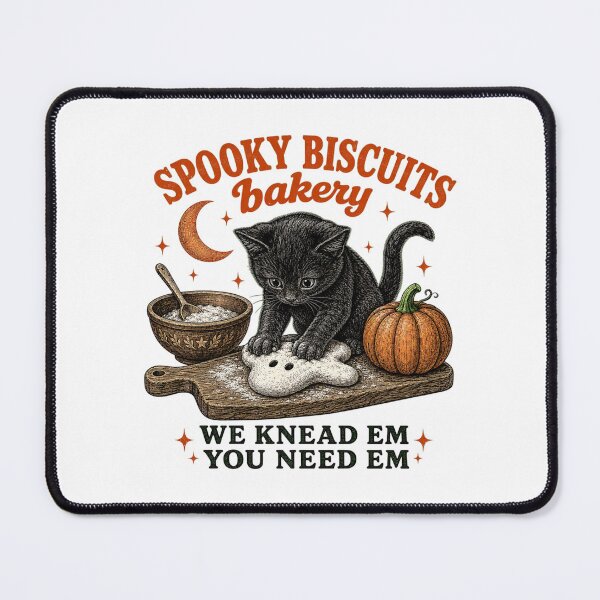 Item preview, Spooky Biscuits Bakery Halloween Cat Retro pumpkin gift designed and sold by Amzkao.