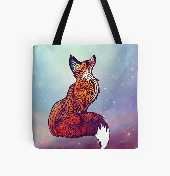 Space Fox Tote bag doublé