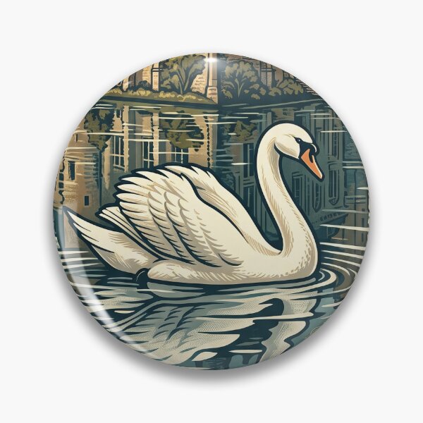 Item preview, Vintage Brugge White Swan Travel Art designed and sold by ZUMERI.