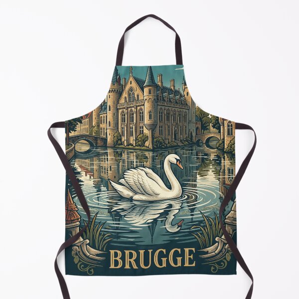 Item preview, Vintage Brugge White Swan Travel Art designed and sold by ZUMERI.