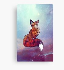 Weltraumfuchs Metalldruck