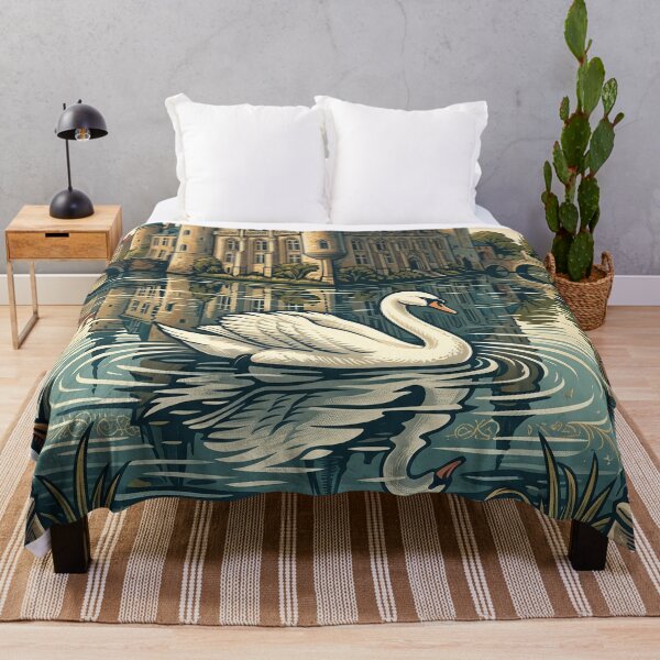 Item preview, Vintage Brugge White Swan Travel Art designed and sold by ZUMERI.