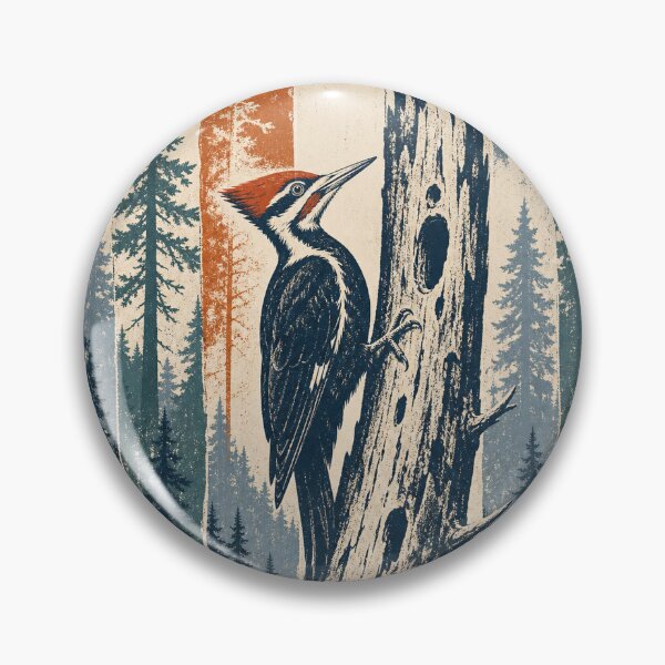 Item preview, Pileated Woodpecker in the Old Growth Forest Wild Bird Nature Wall Art designed and sold by VisualArtsOasis.