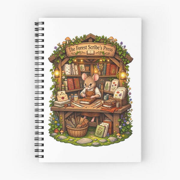 Item preview, The Forest Scribe’s Press | Woodland Mouse Bookbinder | Enchanted Forest Writing Workshop designed and sold by MrDev.