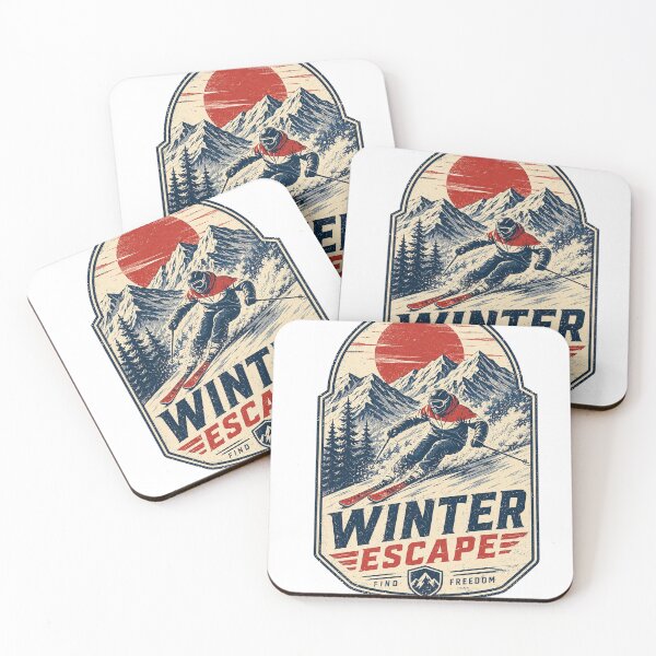 Item preview, Winter Escape Vintage Ski Adventure designed and sold by CodePaws Creations.