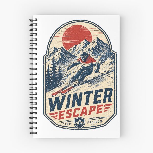 Item preview, Winter Escape Vintage Ski Adventure designed and sold by CodePaws Creations.