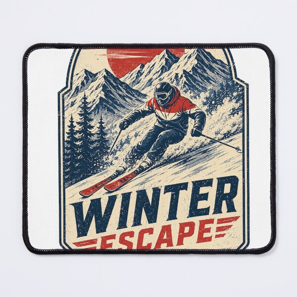 Item preview, Winter Escape Vintage Ski Adventure designed and sold by CodePaws Creations.