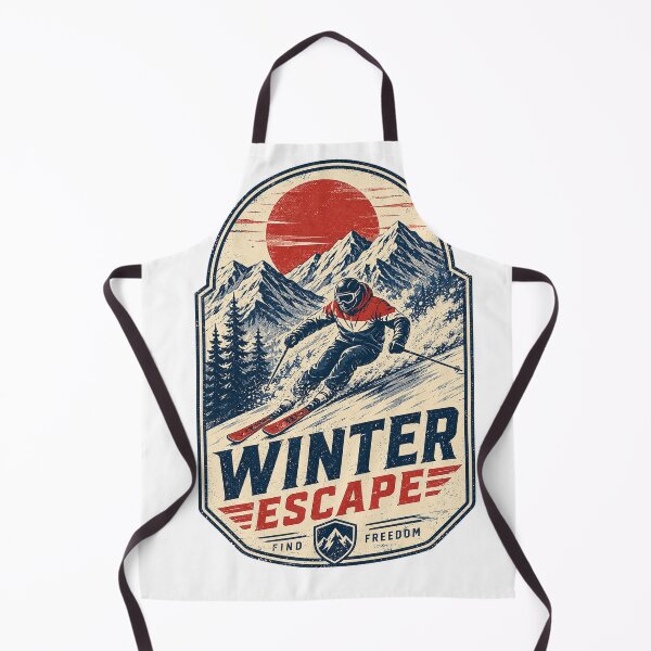 Item preview, Winter Escape Vintage Ski Adventure designed and sold by CodePaws Creations.