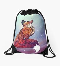 Space Fox Drawstring Bag