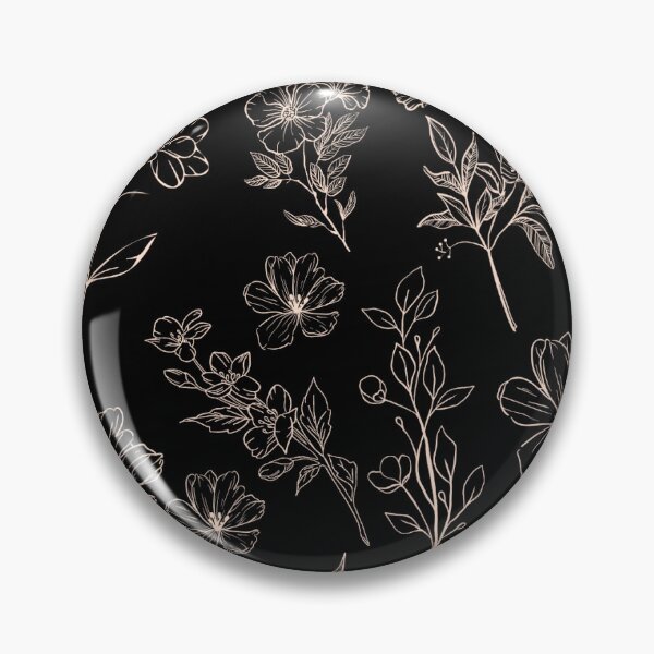 Item preview, Rose Gold Botanical Line Art - Fine Floral Sketch Pattern designed and sold by Verantia.