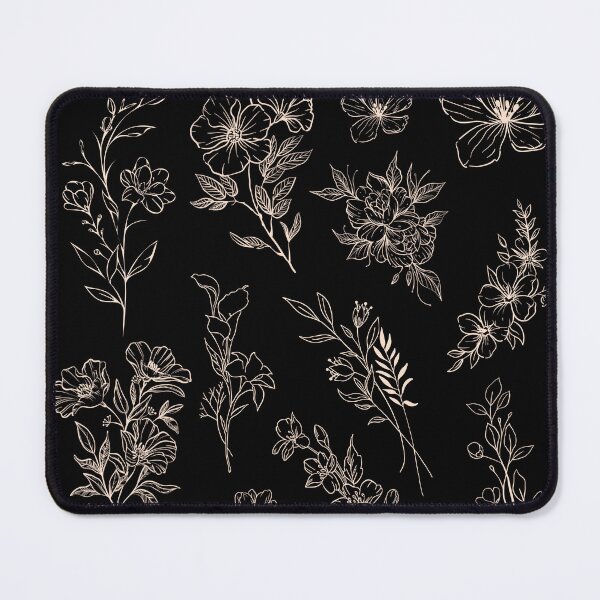 Item preview, Rose Gold Botanical Line Art - Fine Floral Sketch Pattern designed and sold by Verantia.