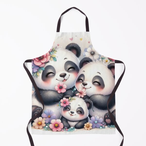 Item preview, Playful Panda Family in a Pastel Flower Garden designed and sold by J-CCreations.