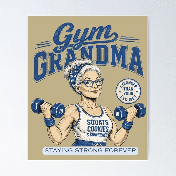 Item preview,  vintage  grandma in Gym Legacy  ver 13e| Vintage bodybuilding Fitness Workout Aesthetic | Gym Motivation Apparel designed and sold by mndesignworx.