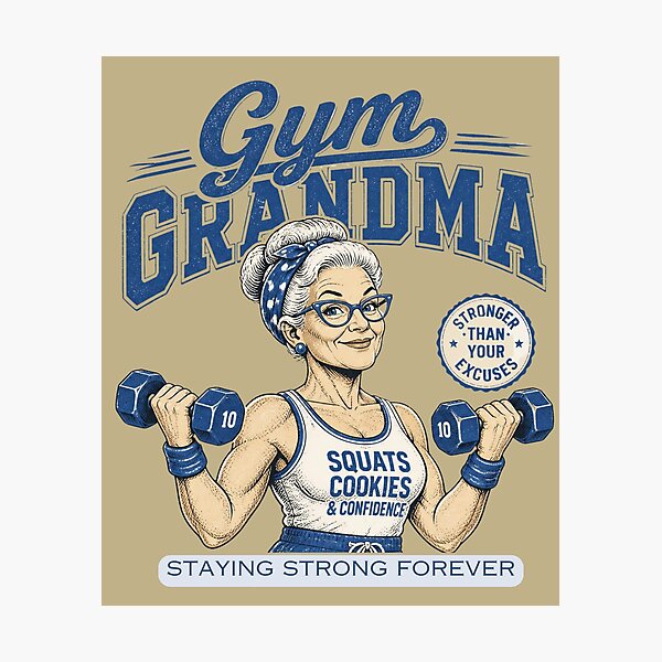 Item preview,  vintage  grandma in Gym Legacy  ver 13e| Vintage bodybuilding Fitness Workout Aesthetic | Gym Motivation Apparel designed and sold by mndesignworx.