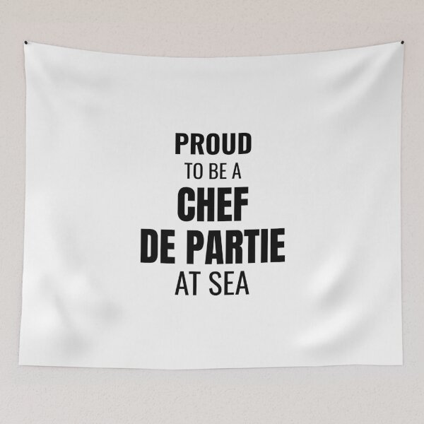 Item preview, Proud to be a Chef de Partie at Sea (Black) designed and sold by ShipCrewNation.