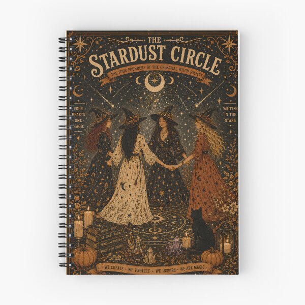 Item preview, Stardust Circle Witchy Sisters Halloween Coven Celestial Magic Friendship designed and sold by OlgaLuna_design.