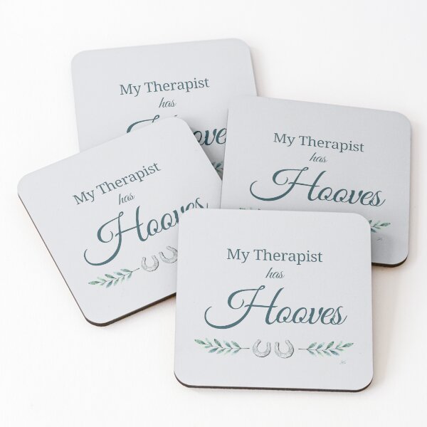Item preview, My Therapist Has Hooves | Horse Lover Quote | Equestrian Farmhouse Gift designed and sold by 3Hoofprints.