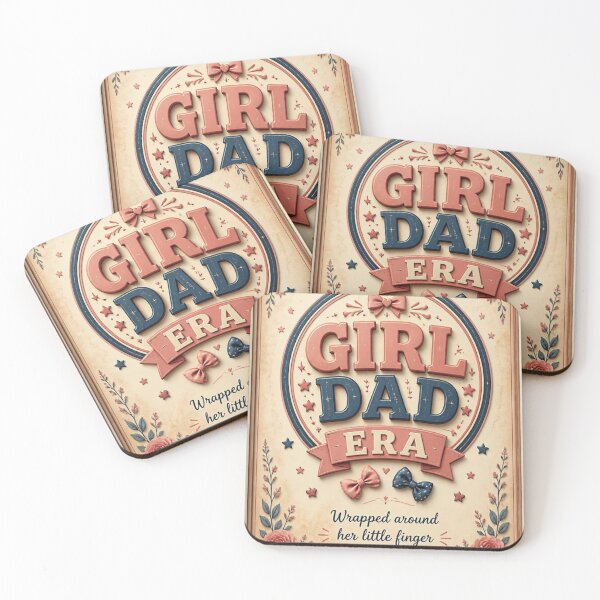 Item preview, Girl Dad Era Bows & Hearts Watercolor Tee designed and sold by mo-carnival.