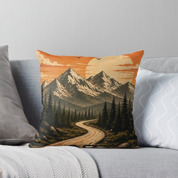 Item preview, Take The Scenic Route Vintage Mountain Road Adventure Art designed and sold by GlowAura7.