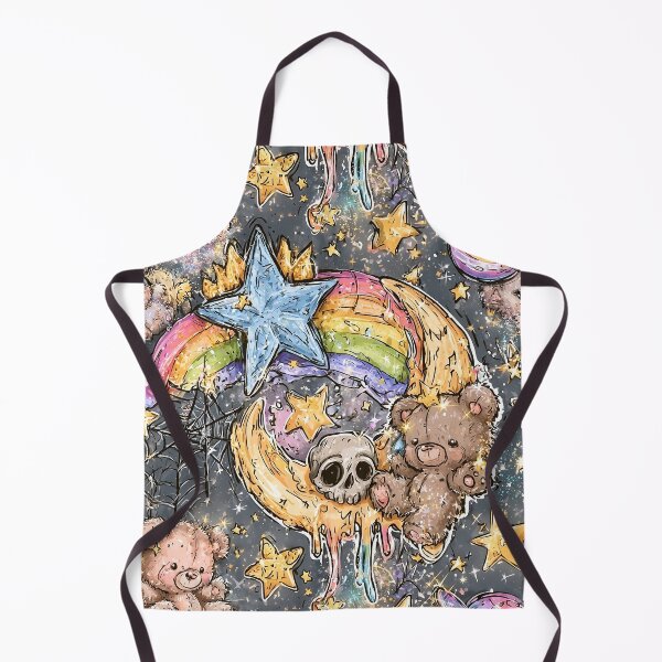 Item preview, Whimsigoth Cosmic Teddy Bear Pattern - Celestial Skull & Rainbow Design designed and sold by Yoruhara.