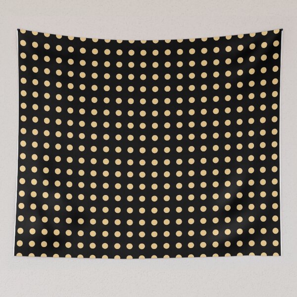 Item preview, Gold Polka Dot on Black Background designed and sold by homemadecreate.