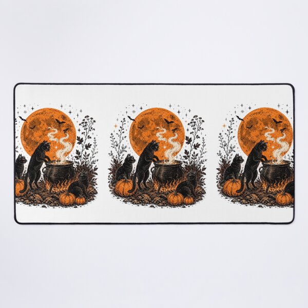 Item preview, Halloween Witch Cat Coven Spooky Retro pumpkin gift designed and sold by Amzkao.