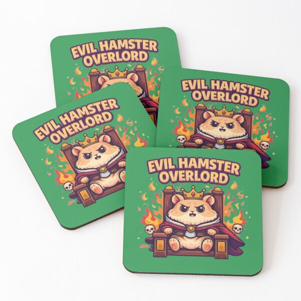 Item preview, Evil Hamster Overlord Sitting On Throne designed and sold by Northern Glow Art.