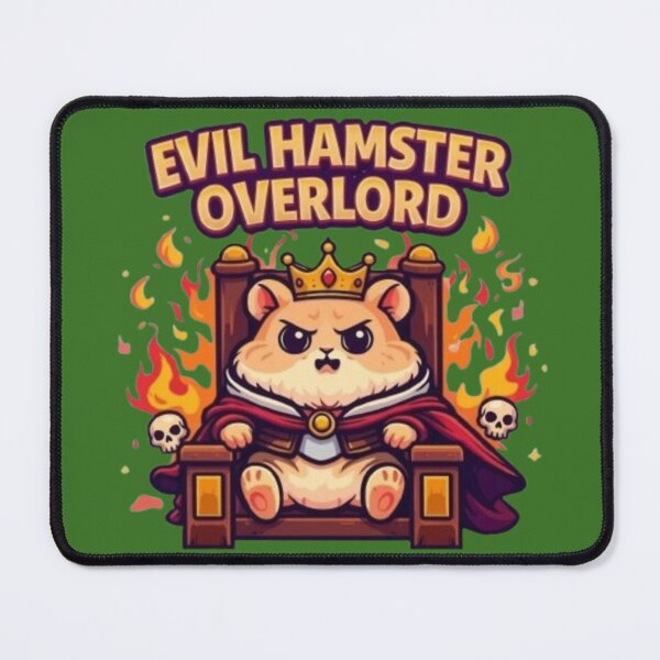 Item preview, Evil Hamster Overlord Sitting On Throne designed and sold by Northern Glow Art.