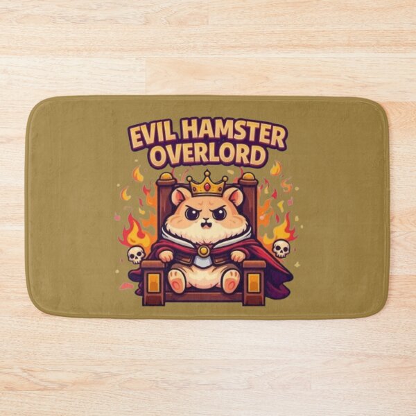 Item preview, Evil Hamster Overlord Sitting On Throne designed and sold by Northern Glow Art.