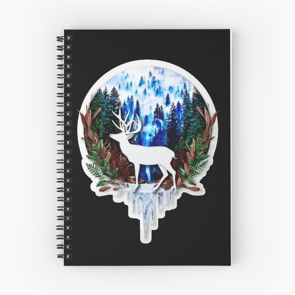 Item preview, White Deer Forest Waterfall Emblem designed and sold by JenniferMoren.