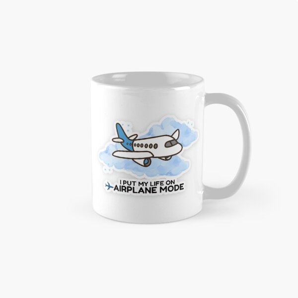 Item preview, I Put My Life on Airplane Mode – Cute Travel Plane Sticker designed and sold by BLOOMVELLE.