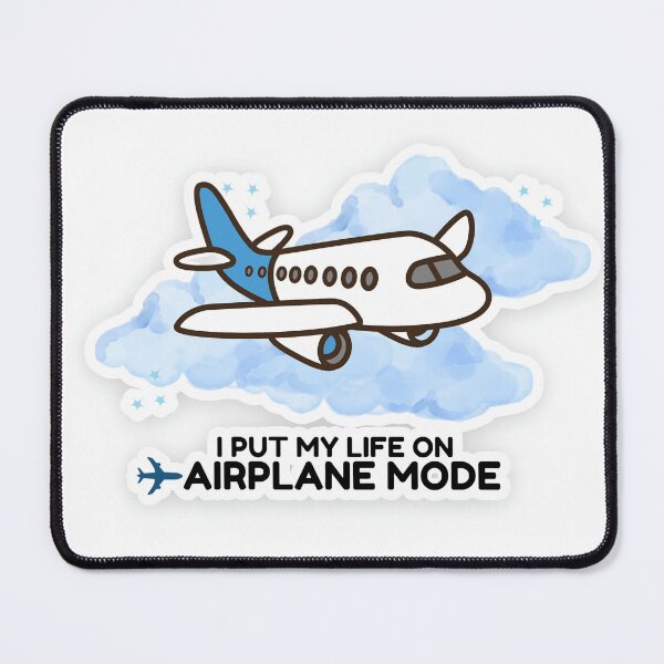 Item preview, I Put My Life on Airplane Mode – Cute Travel Plane Sticker designed and sold by BLOOMVELLE.