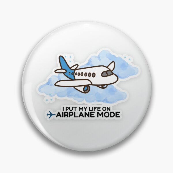 Item preview, I Put My Life on Airplane Mode – Cute Travel Plane Sticker designed and sold by BLOOMVELLE.