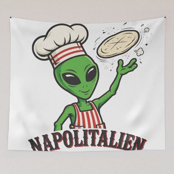 Item preview, Neapolitan – Funny Alien Pizza Chef Pun designed and sold by MokeleShop.