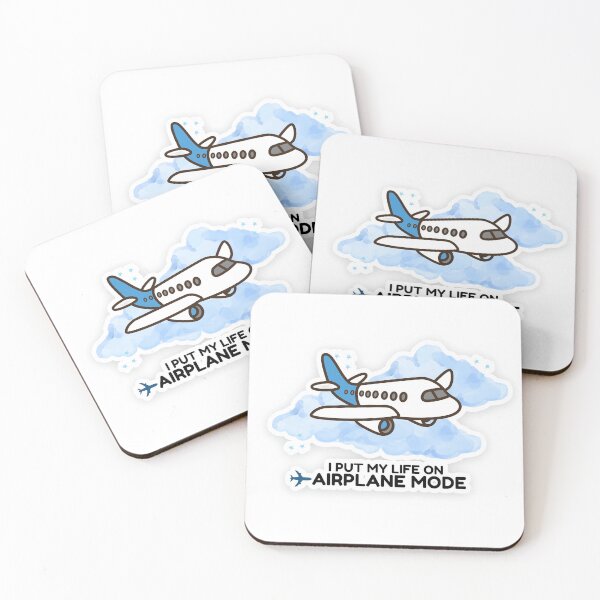 Item preview, I Put My Life on Airplane Mode – Cute Travel Plane Sticker designed and sold by BLOOMVELLE.