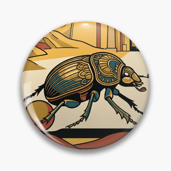 Item preview, Vintage Luxor Scarab Beetle Egypt Travel Art designed and sold by ZUMERI.
