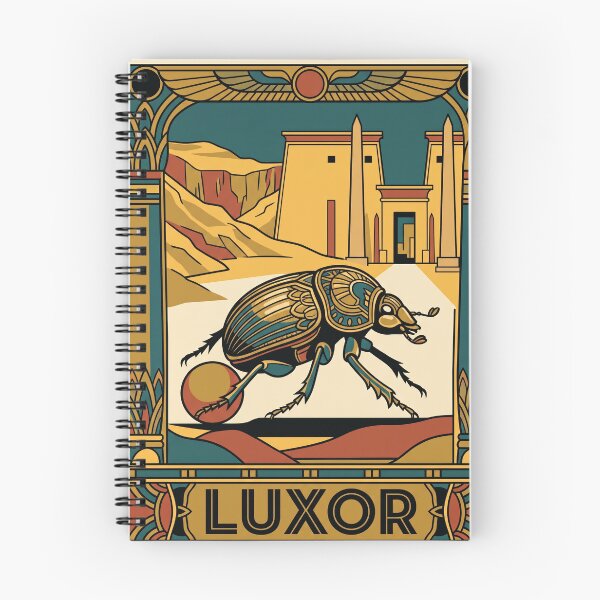 Item preview, Vintage Luxor Scarab Beetle Egypt Travel Art designed and sold by ZUMERI.